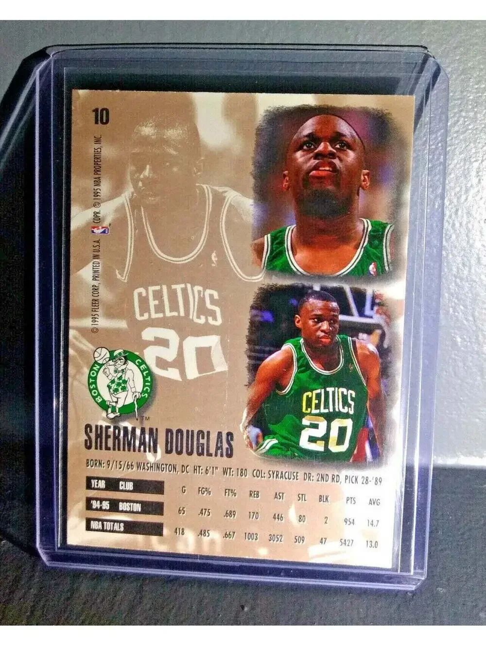 1995-96 Sherman Douglas Fleer Ultra #10 Basketball Card